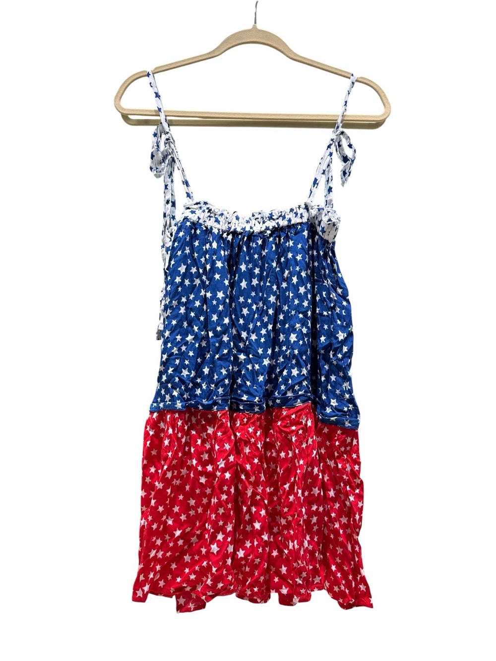Anna & Ava Blue and Red Star-Print Tie-Shoulder Midi Dress - Picture 2 of 5